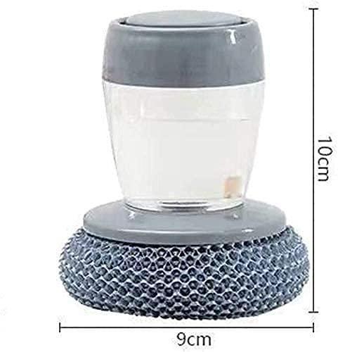 Premium Kitchen Soap Dispensing Palm Brush – 2-in-1 Scrubber & Soap Dispenser for Effortless Cleaning