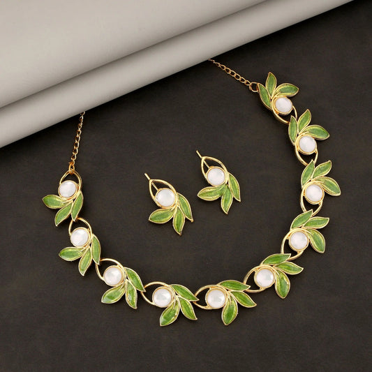 Gold-Toned American Diamond Floral Drop Set | Lightweight, Stylish