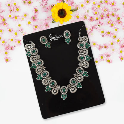 Timeless Green Necklace Set | Lightweight, Stylish