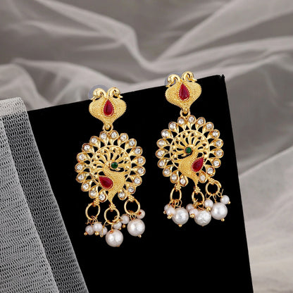 Traditional Gold-Plated Kundan & Pearl Choker Necklace | Lightweight, Stylish