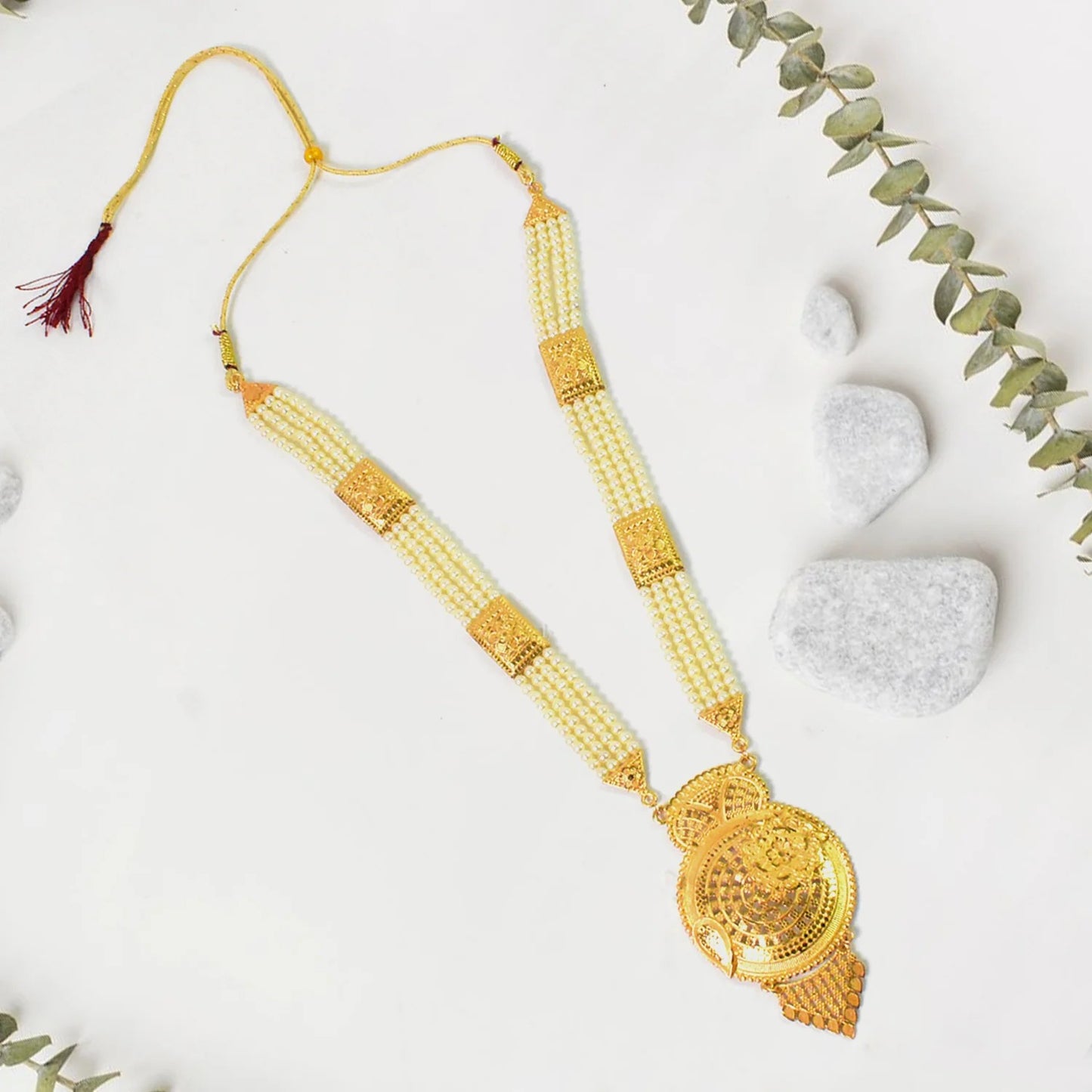 Moti Pearl Necklace Set - Radiance and Style Combined | Lightweight, Stylish