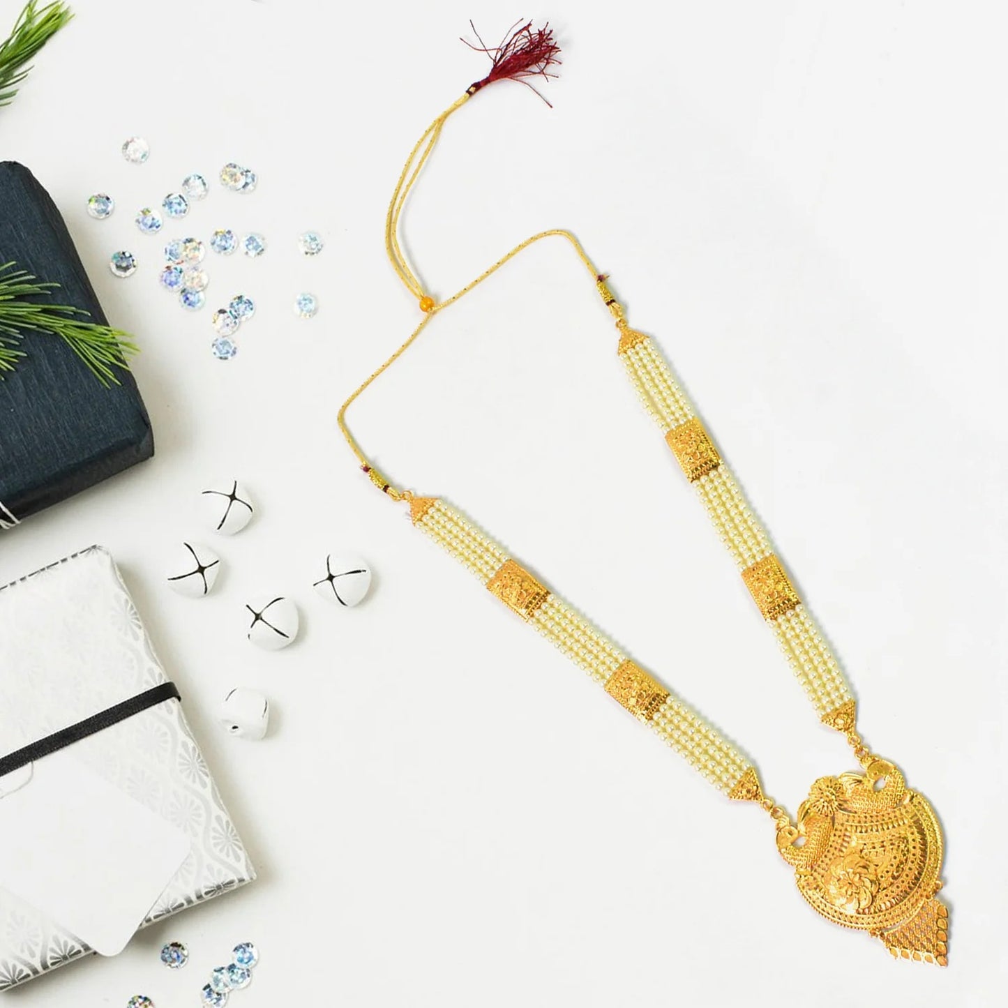 Moti Necklace Set - The Perfect Pearl Ensemble | Lightweight, Stylish